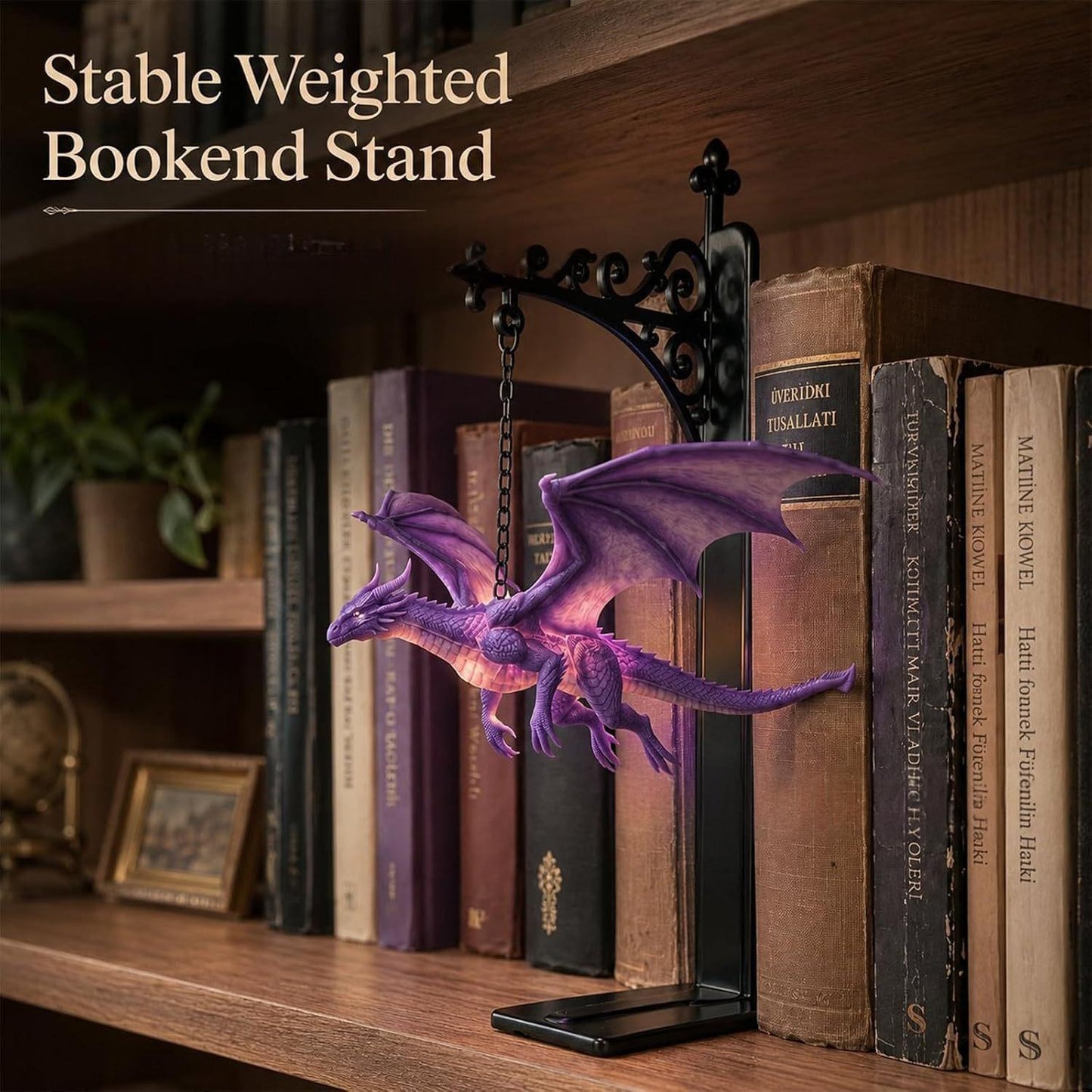 Floating Dragon Bookshelf Lamp