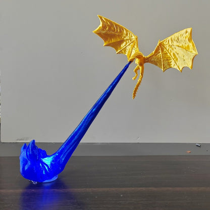 Dragon Nook Flame Bookshelf Corner Ornament