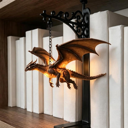 Floating Dragon Bookshelf Lamp