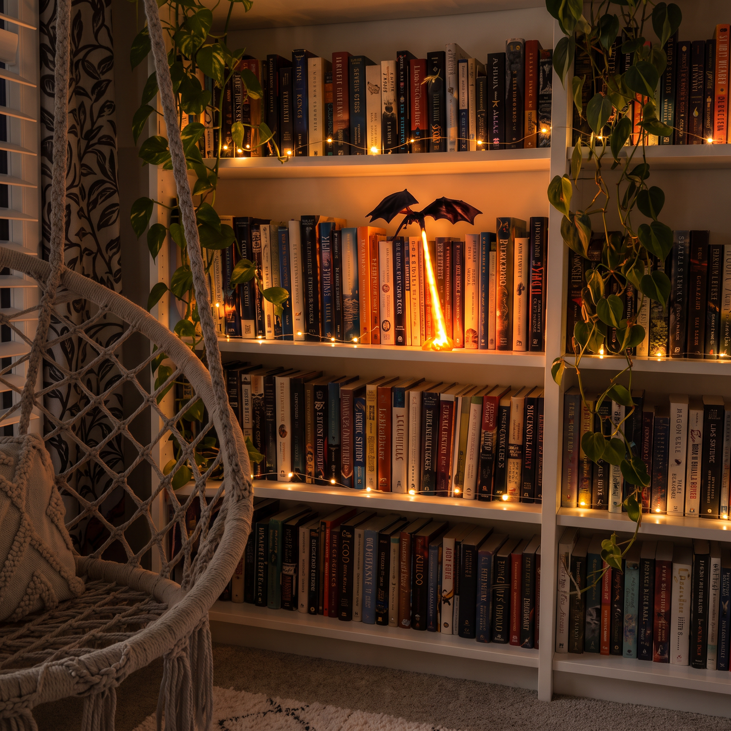 Dragon Flame Book Corner Ornament