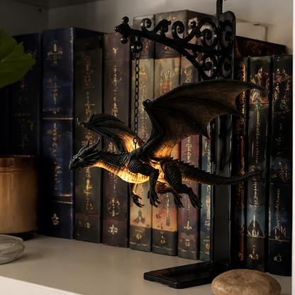 Floating Dragon Bookshelf Lamp